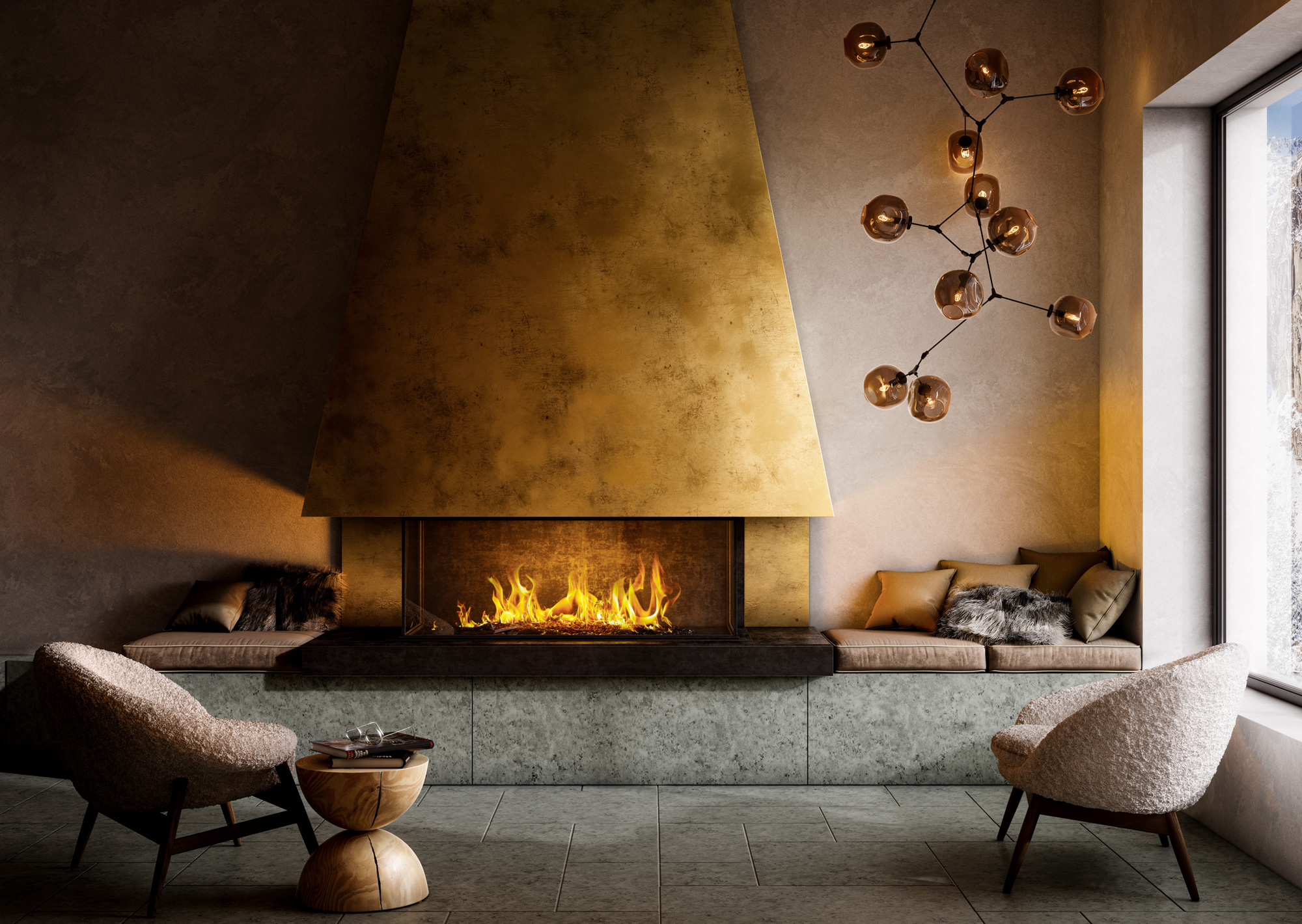 3D Interior Rendering Andermatt Altera Schlafzimmer