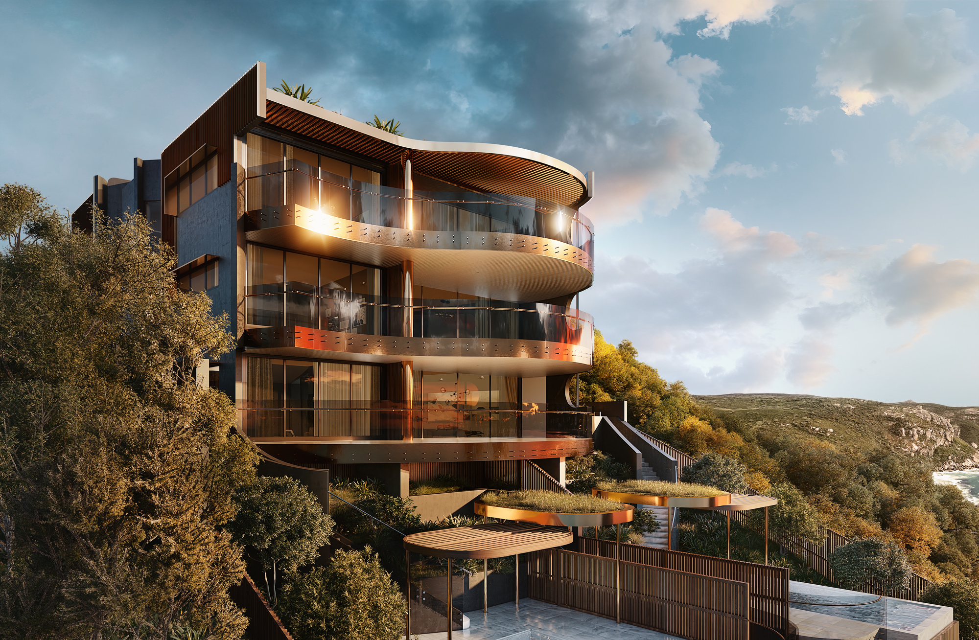 3D Rendering Residential complex in Toowong in Australia