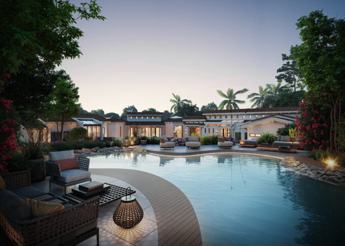 Exclusive Exterior 3D Renderings of Rancho Santa Fe Luxury Estate